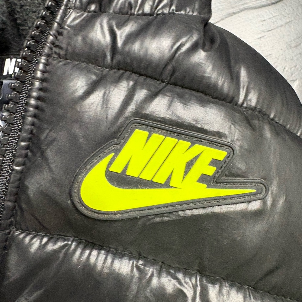 Nike Black Jacket with Bright Yellow Logo